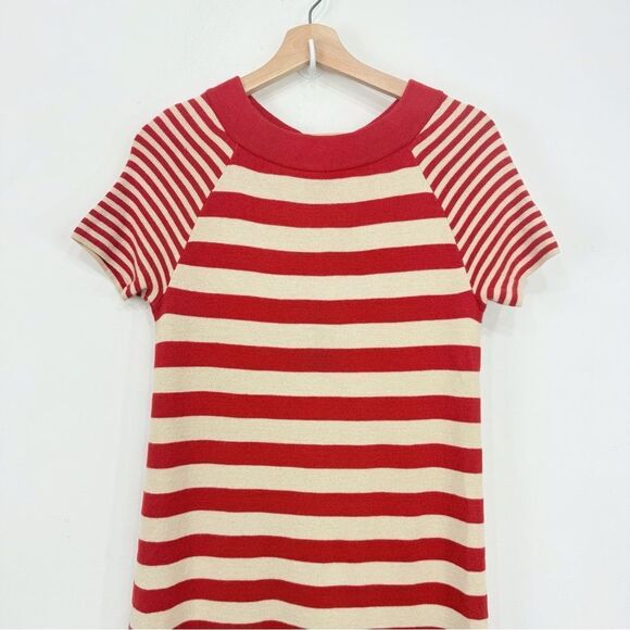 Kate Spade SELMA Red Stripe Cotton Silk Cashmere Knit Preppy Nautical Dress - Picture 6 of 16